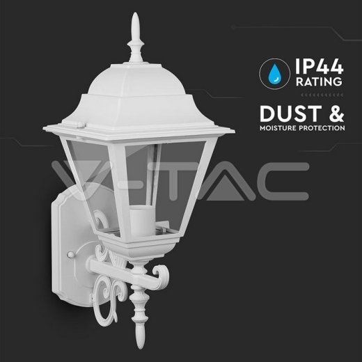 Luz para jardin de paRojo E27 Blanco mate Grande boca arriba - 6