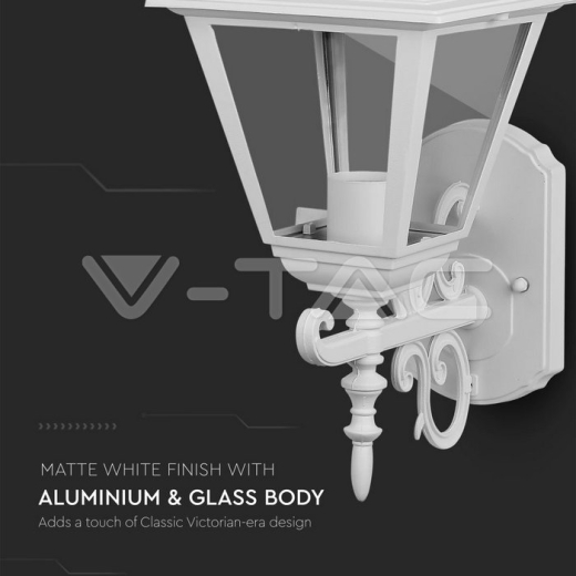 Luz para jardin de paRojo E27 Blanco mate Grande boca arriba - 7