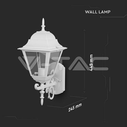 Luz para jardin de paRojo E27 Blanco mate Grande boca arriba - 9