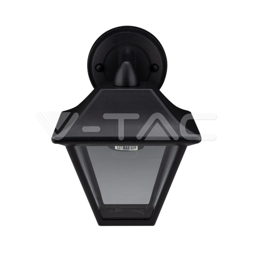 Lámpara de pared 1xE27 color negro matizado, cristal transpartente - 3