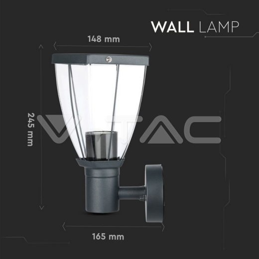 Wall Lamp Matt Black Up - 9