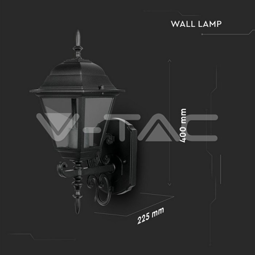 Wall Lamp Small Matt Black Up Е27 - 9