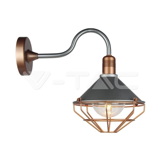 Wall Lamp Matt Rose Gold Mesh Е27 Down IP65 - 1