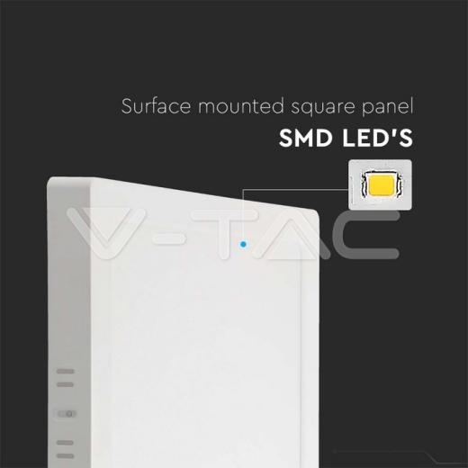 Panel de Superficie Retroiluminado LED 12W Cuadrado 4000K - 2