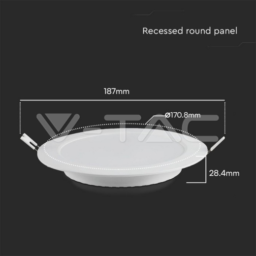 Mini Panel LED 12W SAMSUNG Chip Empotrable Retroiluminado Redondo 3000K - 8
