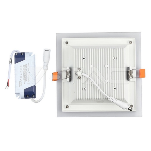 12W LED Panel Glass Square Natural White - 4