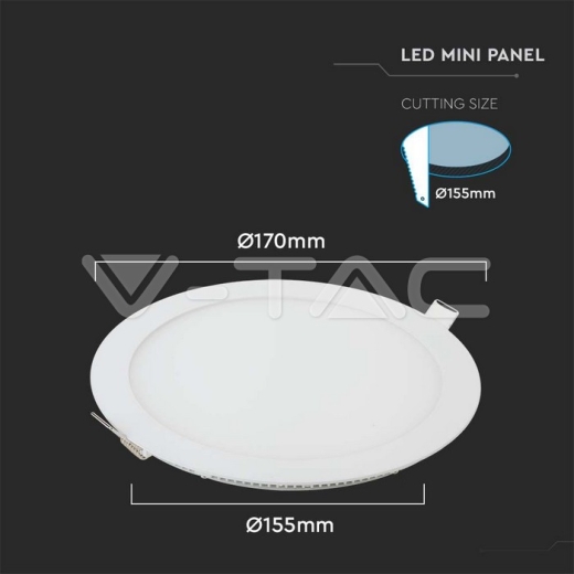 Downlight Panel Premium LED 12W Redondo 3000K - 4