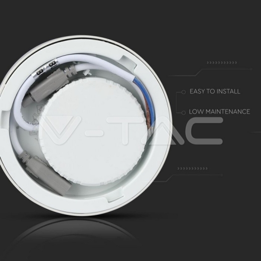 12W LED Panel Surface Slim Round Warm White - 7