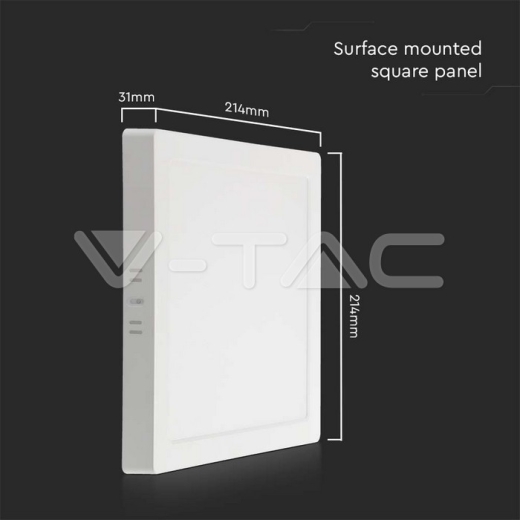 18W LED Backlit Surface Panel Square 4000K - 4