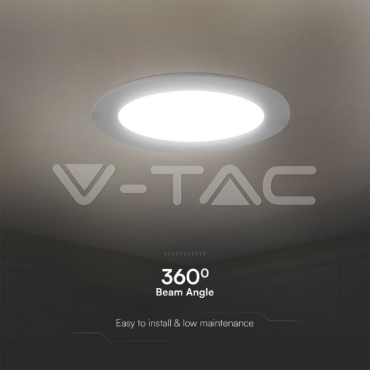 18W LED Mini Panel SAMSUNG Chip Backlit Recessed Round 4000K - 6