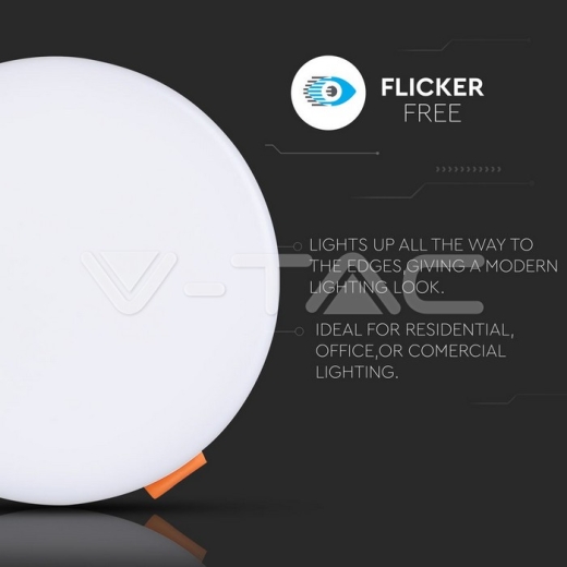 18W LED Panel Adjustable SAMSUNG Chip Round 4000K - 5