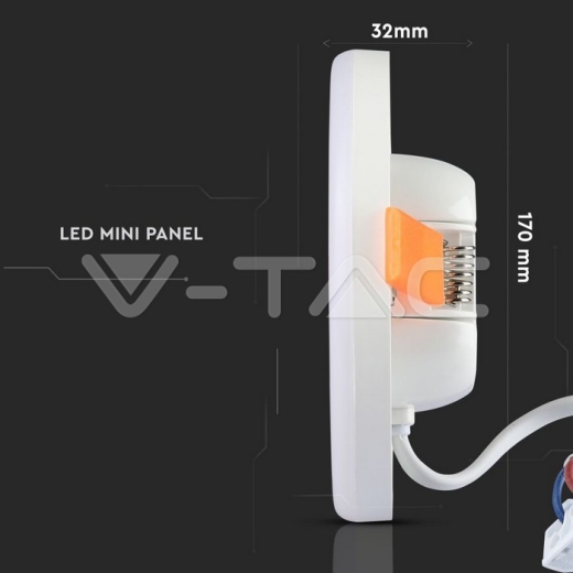 18W LED Panel Adjustable SAMSUNG Chip Square 3000K - 7