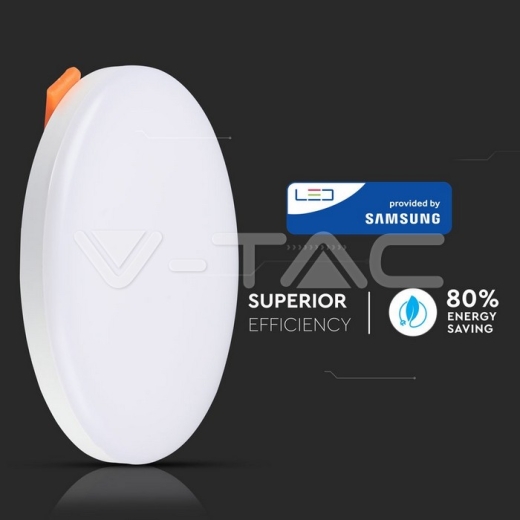 18W LED Panel Adjustable SAMSUNG Chip Round 3000K - 6