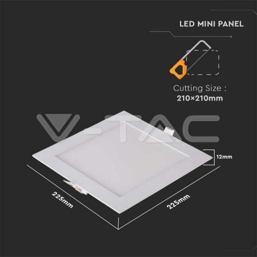 Downlight Panel Premium LED 18W Cuadrado 3000K - 5