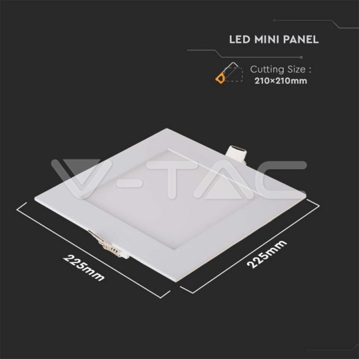 18W LED Premium Panel Downlight Square 4000K - 5