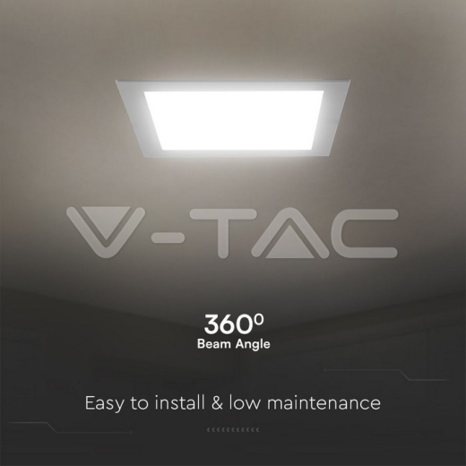 18W LED SAMSUNG Chip Backlit Panel Recessed Square 6500K - 7