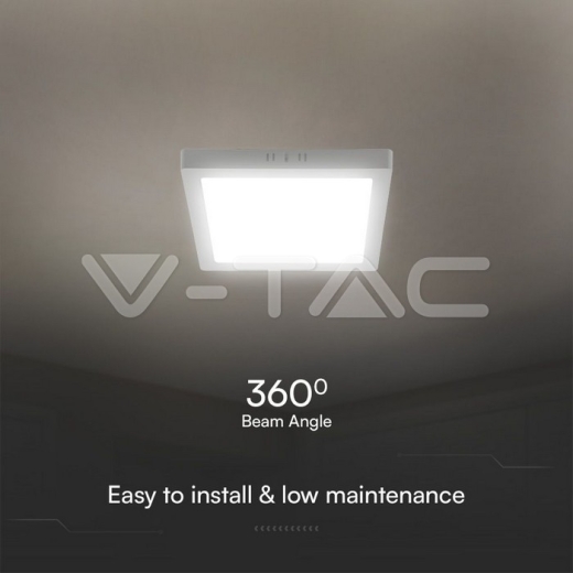 18W LED SAMSUNG Chip Backlit Panel Surface Mounted Square 3000K - 7