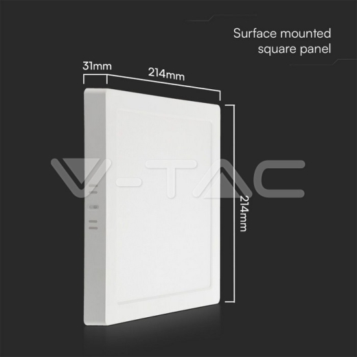 18W LED SAMSUNG Chip Backlit Panel Surface Mounted Square 3000K - 8