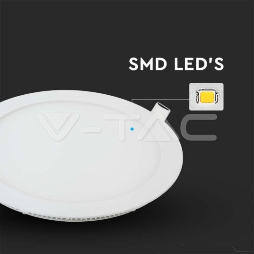 18W LED Premium Panel Downlight Round 3000K - 2