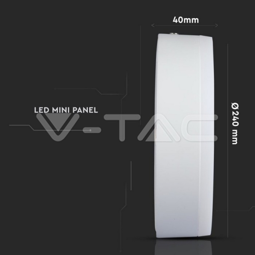 22W LED Panel Surface Twin Round White - 7
