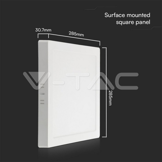 24W LED Mini Panel SAMSUNG Chip Backlit Surface Mounted Square 4000K - 8