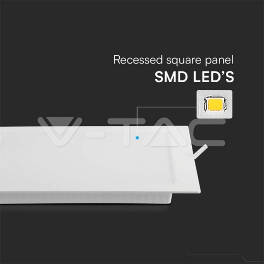 Panel Empotrable Retroiluminado LED 3W Cuadrado 4000K - 6
