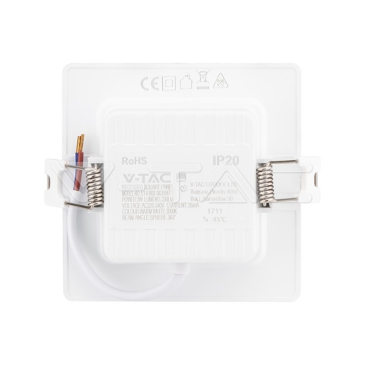 Panel LED 3W Mini SAMSUNG Chip Empotrable Retroiluminado Cuadrado 3000K - 5