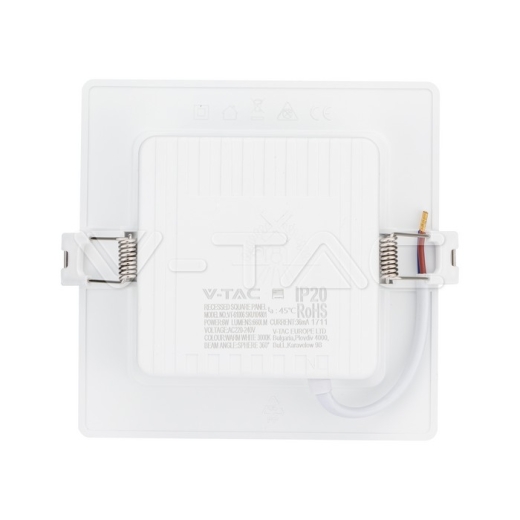 Panel LED Mini 6W SAMSUNG Chip Empotrable Retroiluminado Cuadrado 3000K - 5