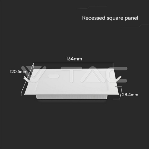 Panel LED Mini 6W SAMSUNG Chip Empotrable Retroiluminado Cuadrado 3000K - 8