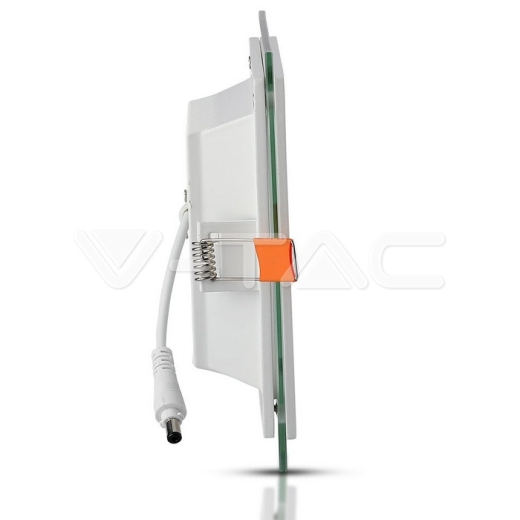 6W LED Panel Glass Square White - 3