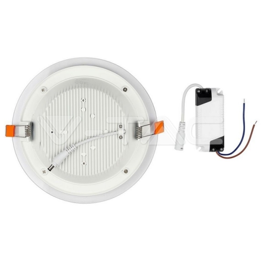 6W LED Panel Glass Round White - 3
