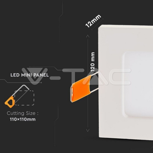 6W LED Panel Premium Square Natural White - 6