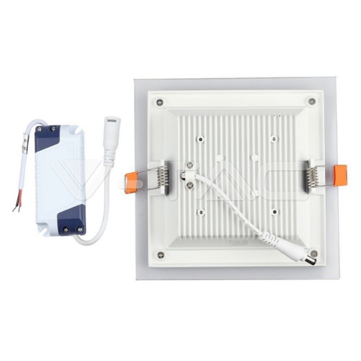 6W LED Panel Glass Square Natural White - 4