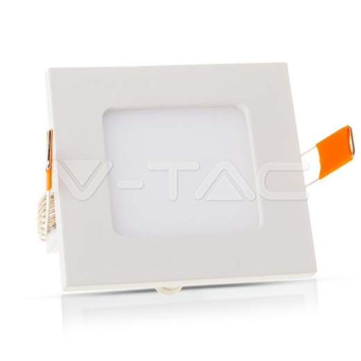 6W LED Panel Downlight Premium - Cuadrado Blanco Cálido - 1