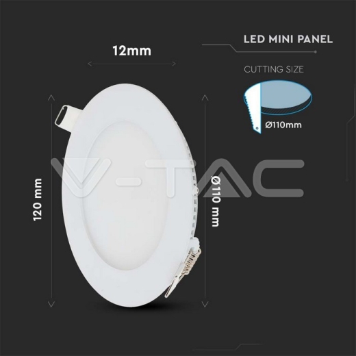 Downlight Panel Premium LED 6W Redondo 6400K - 4