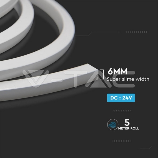 Neon Flex Silicon 24V 6400K CRI >90 5m - 4