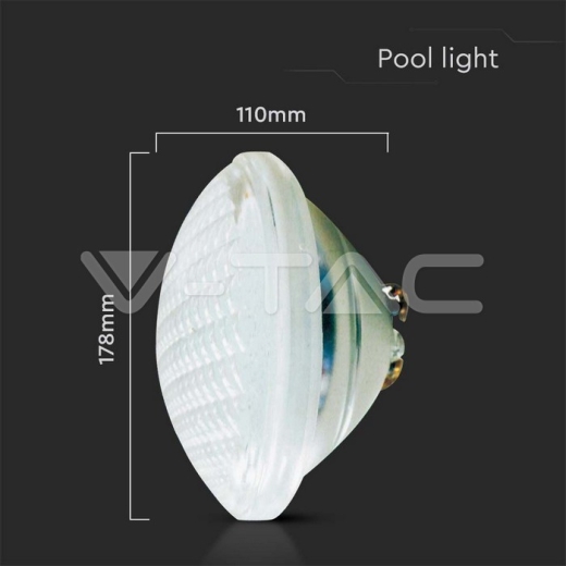 Foco LED para piscina de cristal 18W 6500K - 8