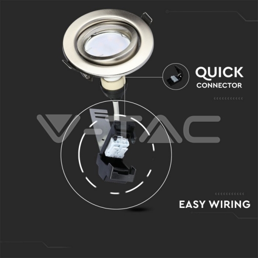 LED Spotlight 5W GU10 Fitting Satin Nichel Body 3000K 3pcs/Pack - 13