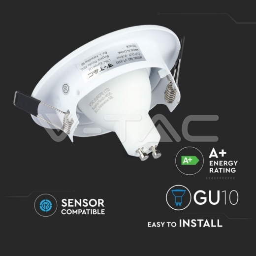 LED Spotlight 5W GU10 Fitting White Body 4500K 3pcs/Pack - 11