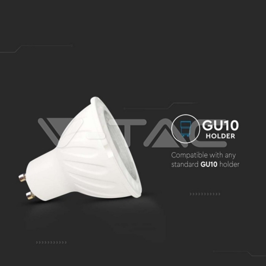 LED Spotlight SAMSUNG CHIP - GU10 6W Plastic SMD With Lens 6400K - 3