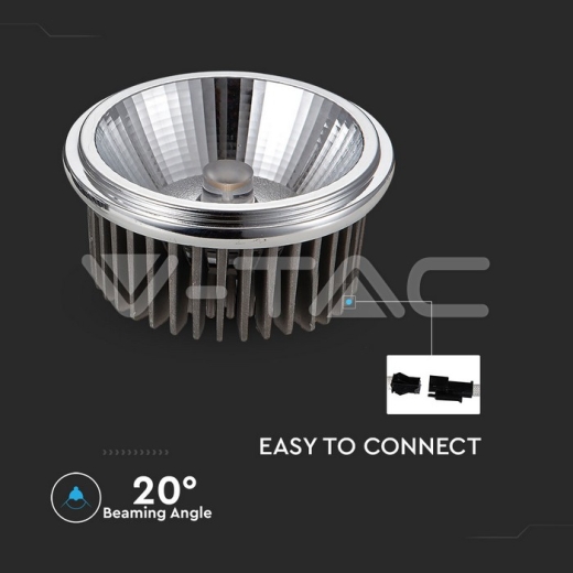 LED Spotlight G53 AR111 White 20° - 3