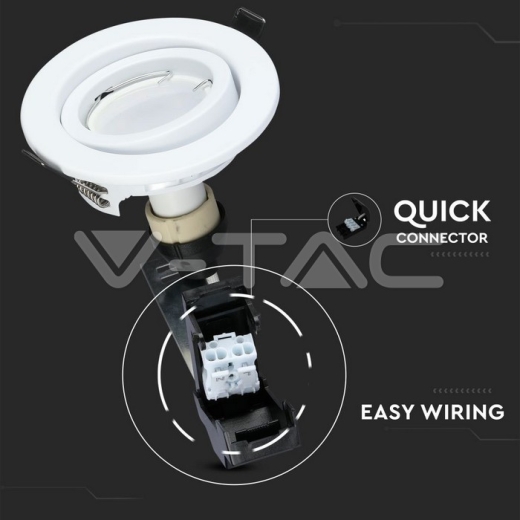 LED Spotlight GU10 Fitting White Body 6400K 3pcs/Pack - 13