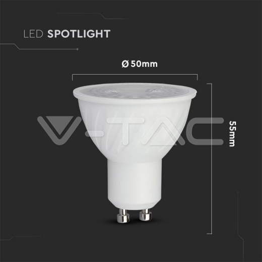 LED Spotlight SAMSUNG Chip GU10 6.5W Ripple Plastic 38°D 6400K - 6