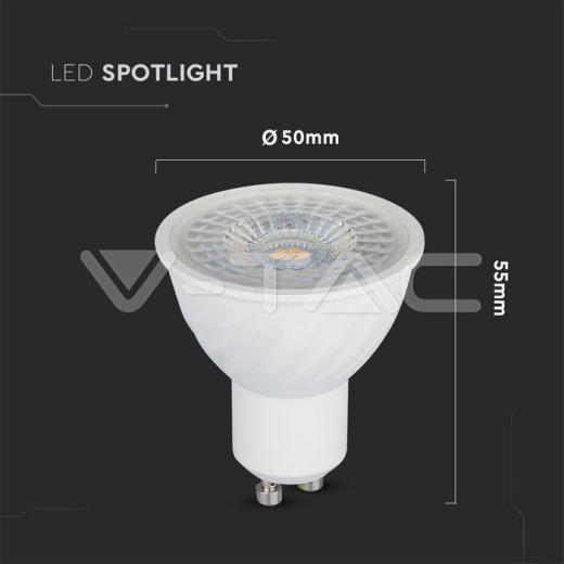 LED Spotlight SAMSUNG Chip GU10 6.5W Ripple Plastic 110° 6400K - 6