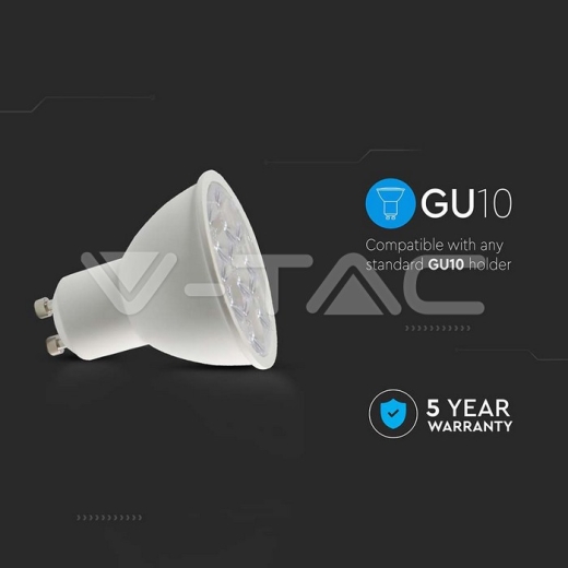 LED Spotlight SAMSUNG Chip GU10 6W Ripple Plastic 10°D 3000K - 4