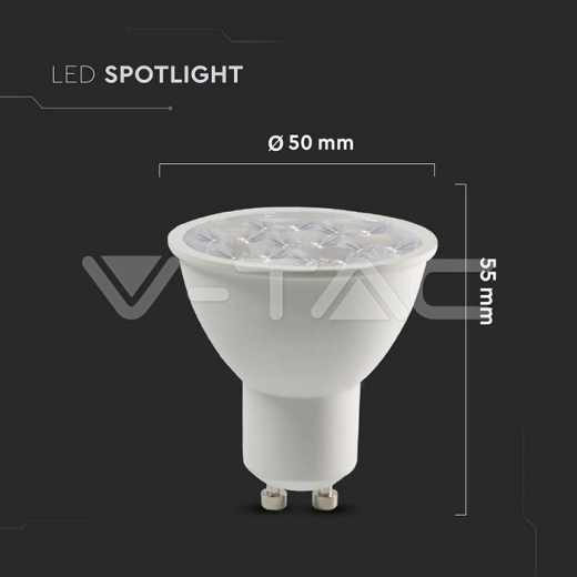 LED Spotlight SAMSUNG Chip GU10 6W Ripple Plastic 10°D 3000K - 6