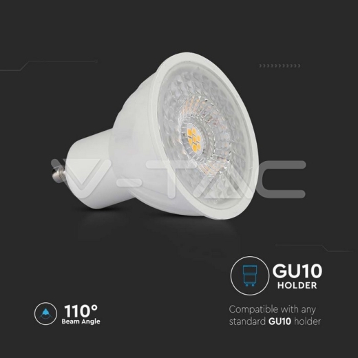 Foco LED SAMSUNG Chip GU10 6W Plástico Ondulado 110°D 3000K - 5