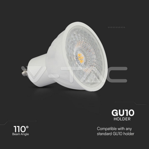 LED Spotlight SAMSUNG CHIP GU10 6W Ripple Plastic 38°D 6500K - 6