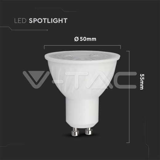 LED Spotlight SAMSUNG Chip GU10 6W Ripple Plastic 110°D 6400K - 6
