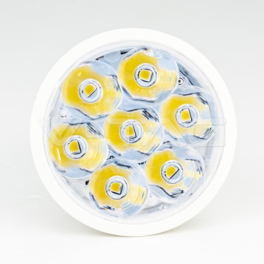 LED Spotlight SAMSUNG Chip GU10 6W Ripple Plastic Lens Cover 10° 4000K - 3